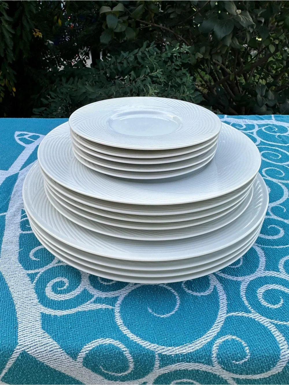 DANSK Tapestry Winter White & Twill Dinnerware - NO CHIPS - 21 Individual pieces